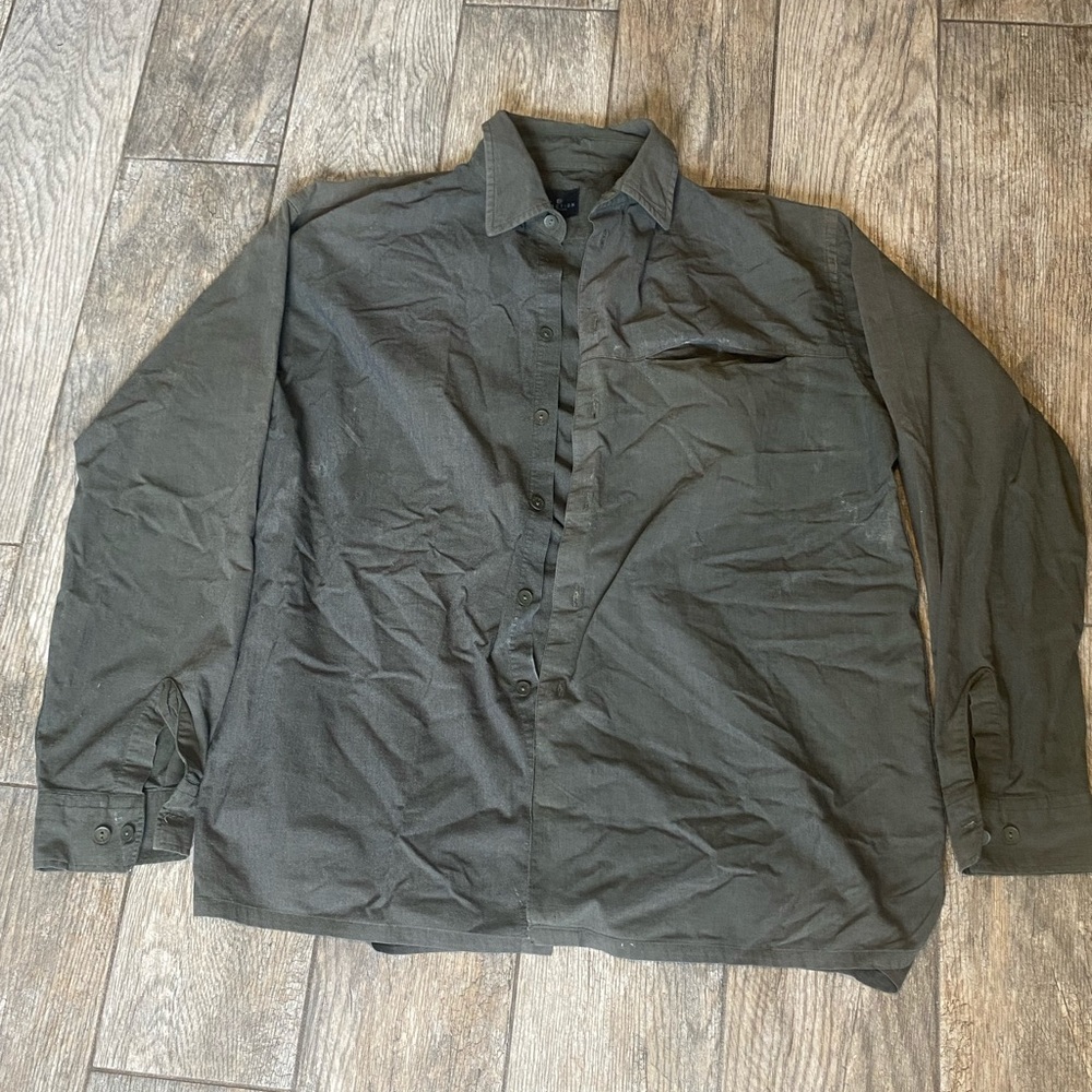 Reaction Keneth Cole Millitary Button Up Shirt